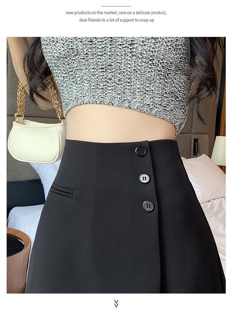Women’s Summer High Waist A-line Skirt - 2025 Fashion Irregular Slim Fit Midi Skirt