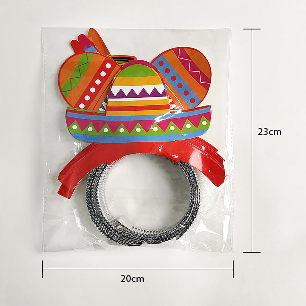 6 kusů mexických fiesta čelenek pokrývka hlavy dekorace na tématickou párty pokrývka hlavy na oslavy a rekvizity pro fotografie
