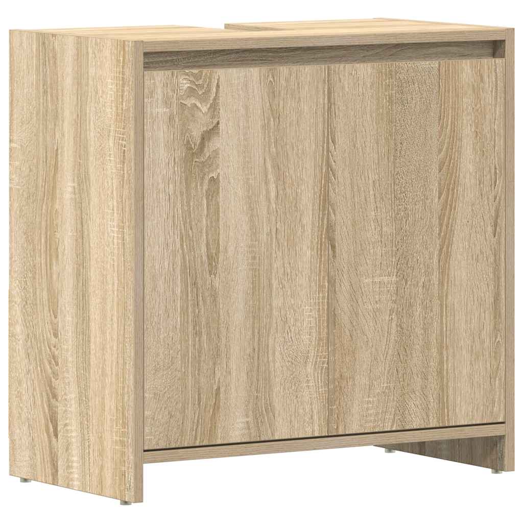 Waschbeckenunterschrank Badezimmer Sonoma Eiche 60x33x61 Cm Aus MDF