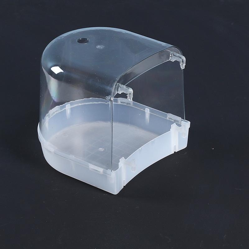 Grande Boîte de Bain Transparente pour Perruches Ondulées, Calopsittes, Inséparables, Perruches - Jouets et Fournitures pour Petits Oiseaux.