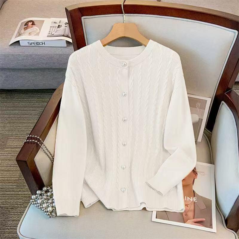 Plus Size Knit Cardigan for Women - Extra Loose Fit, Bust 150/160, Supports 200-350 Jin, Style 8030