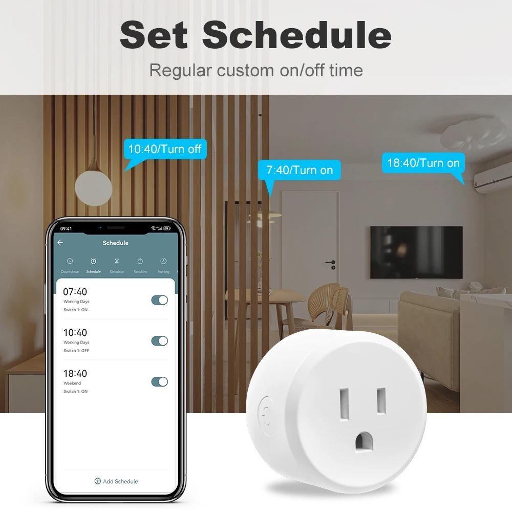 Matter US Smart Socket: HomeKit-Compatible, Alexa & Google Home Voice Control