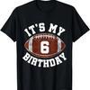 It's My 6th Birthday Boy 6 Year Old Football Player Kids T-Shirt
