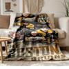 Boston Bruins Soft and Comfortable Flannel Suitable for Sofas Living Rooms Outdoor Camping Travel and Also Makes a Great Anniversary Gift