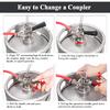 Keg Coupler for Sankey D System Beer Keg Tap Dispenser-304 Stainless Steel Probe, Beer Kegerator Tap D-Type Sankey Keg Coupler fit for I.D1/4", 3/16"