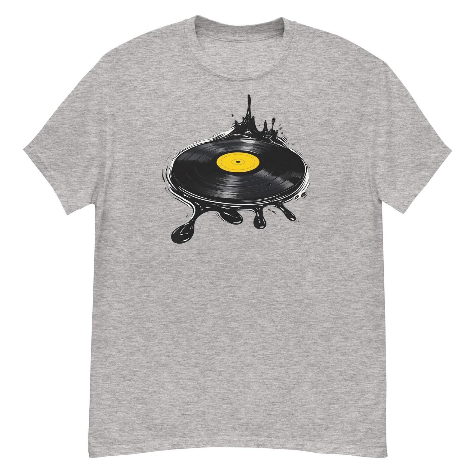 Vinyl Record Graphic T-Shirt - Music Lover Tee S