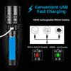 High Lum LED  Hunting Flashlight L2 Night Scout Lights USB Rechargeable Waterproof Torch Outdoor Lighting