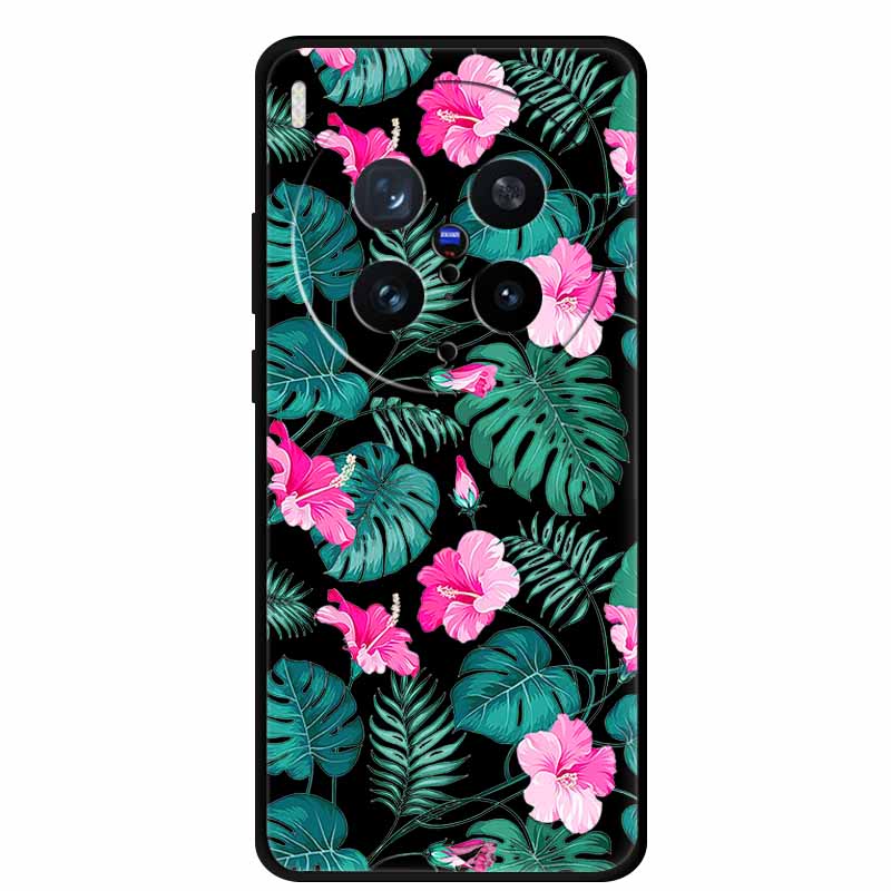 Black Silicone Case For Vivo X300 Pro 2025 Case Cartoon Cat Soft Back Cover For Vivo X300 5G Phone Case X 300 Pro Coque Funda