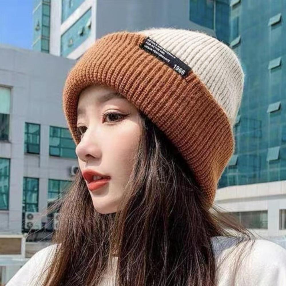Unisex Autumn Winter Knitted Hat Soft Thickened Woolen Hat Warm Breathable Beanies Hat Women Men