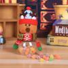 Cute Christmas Candy Storage Can Decor Gift Clear Plastic Candy Jar Gift Bottle Holder Xmas Decor