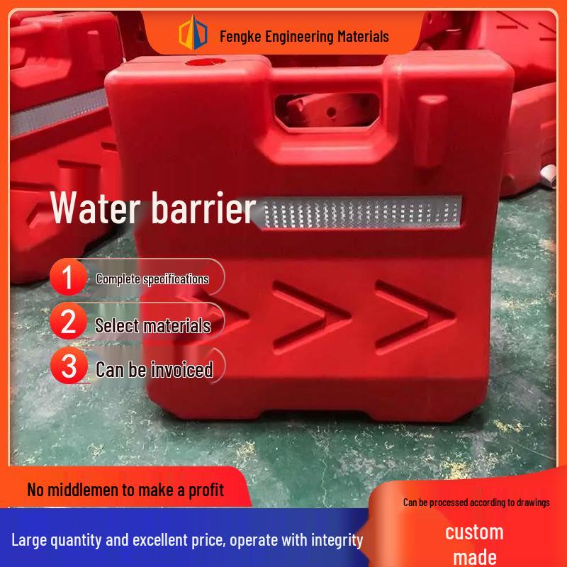 Water-filled Anti-Collision Barrier for Road Construction with Three-Hole Plastic Design