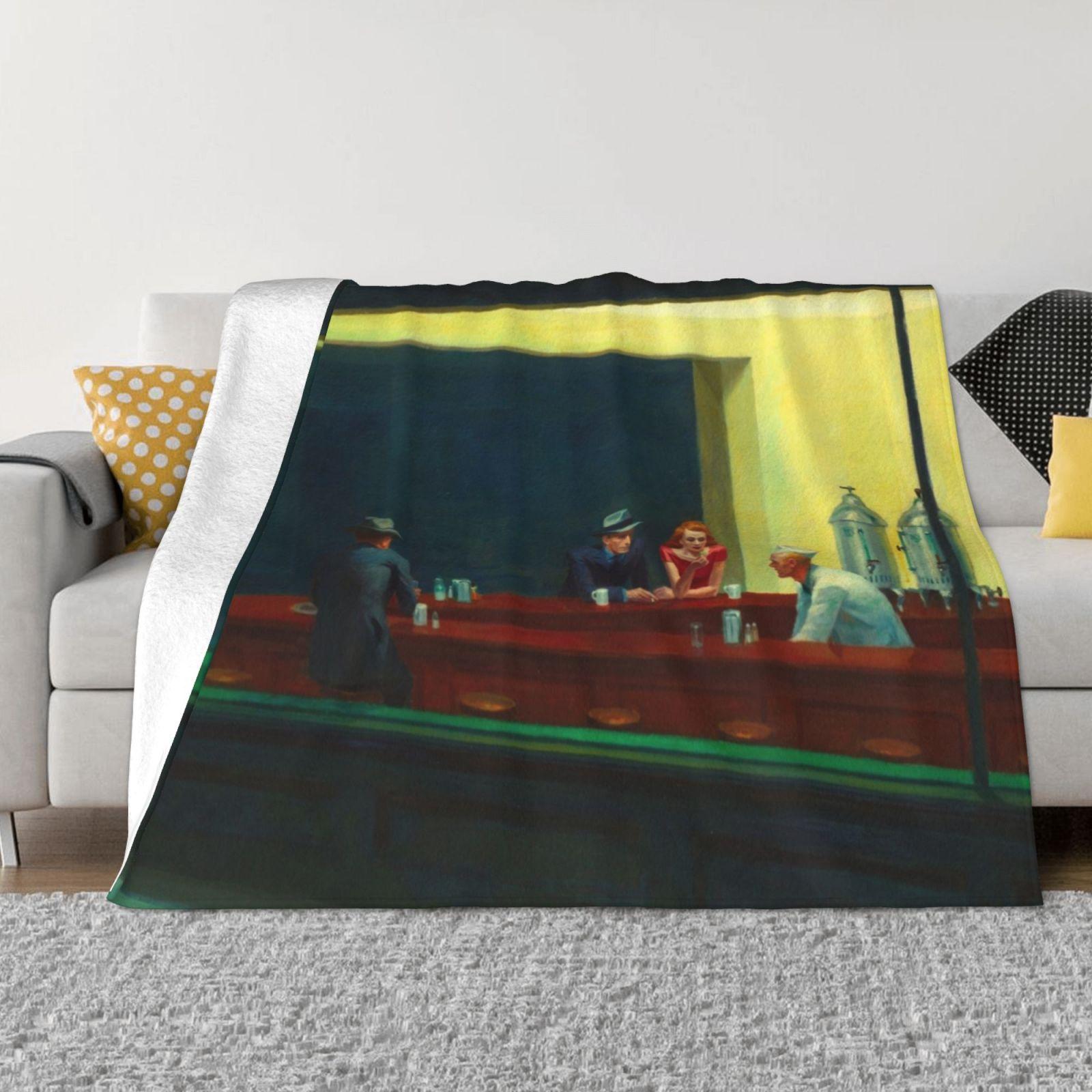 

Edward Hopper Nighthawks ( 1942 ) . Exhibition Poster Trend Style Funny Fashion Soft Blanket Edward Hopper Paintings Edward 30x40in