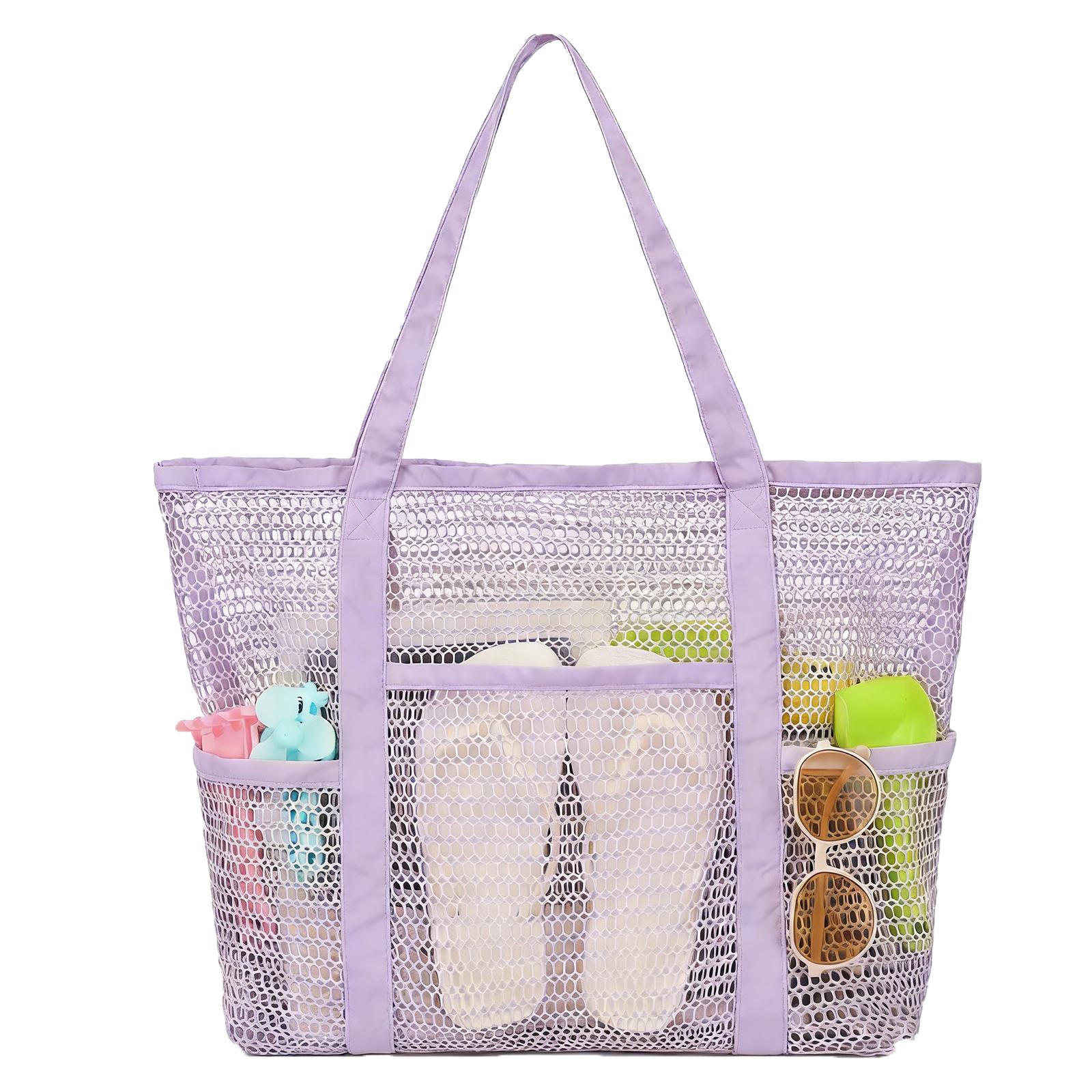 Сетчатая пляжная сумка для женщин, повседневные сумки, большая пляжная сумка-тоут для бассейна, путешествий, отпуска