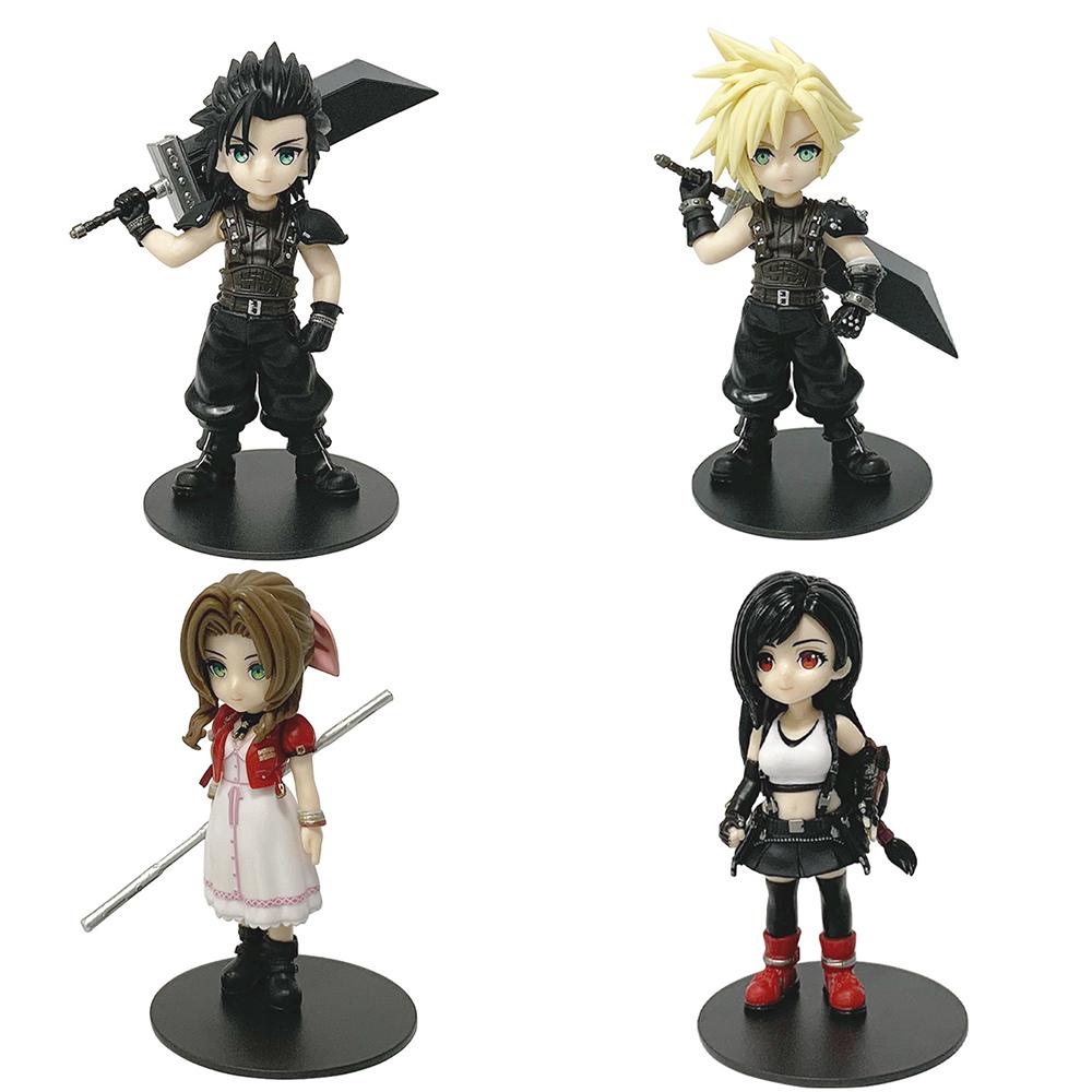 11-12cm Anime Cloud Strife Tifa Lockhart Aerith Gainsborough Zack·Fair Figure Model PVC Toy Desktop Collection Accessories Gift