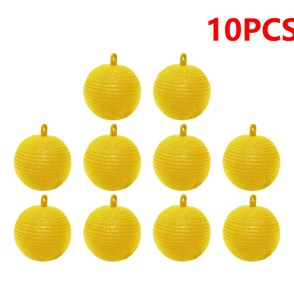 10PCS Fly Ball Traps 8cm Insects Fly Swatter Fruit Flies Trap Reusable Hanging Trap Ball Pest Repeller Killer Garden Supplies