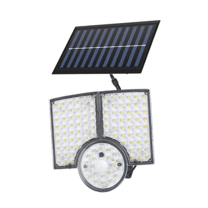 3000LM Household Intelligent Infrared Sensor Waterproof Solar Street Lamp Country Solar Three-Head Wall Lamp Split Garden Lamp