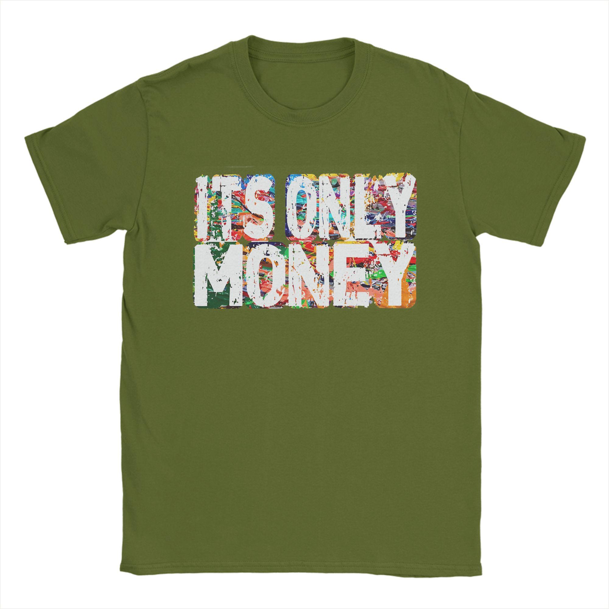 

Vintage Play Money T-Shirts Men O Neck Pure Cotton T Shirts Short Sleeve Tees 4XL 5XL 6XL Tops 3XL