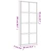 Sliding Door Golden 90x205 Cm Tempered Clear Glass and Aluminum