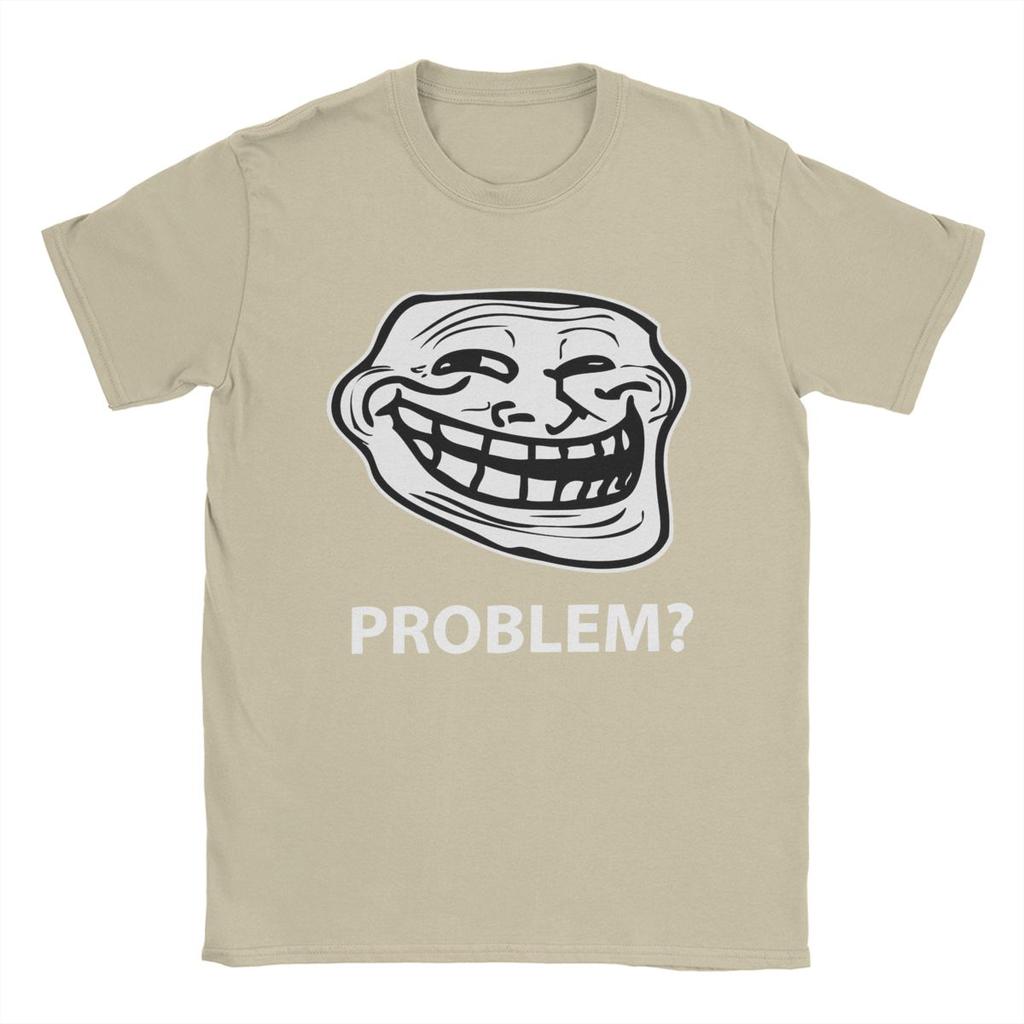 Trollface Meme Rage Comic Funny Troll Joke Internet T-Shirt Men 100% Cotton Tees Short Sleeve T Shirt Unique Clothing