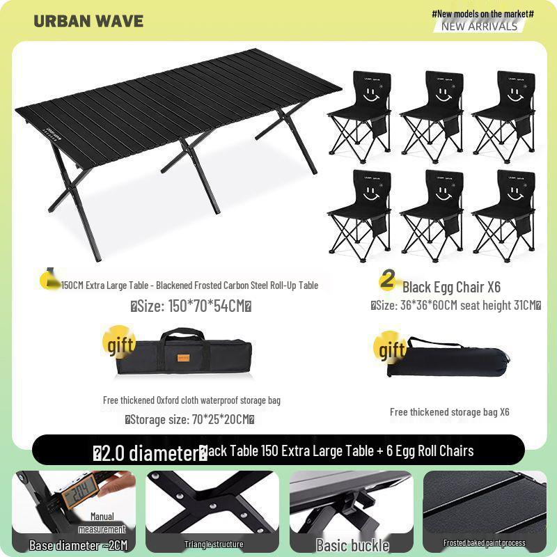 Portable Outdoor Folding Table and Chair Set for Camping and Picnic