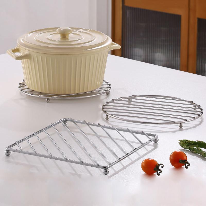 Square Metal Pot Mat Coasters Heat Insulation Pad For Bowl Dish Casserole Hot Pot Table Cookware Holder Placemat Kitchen Tools&