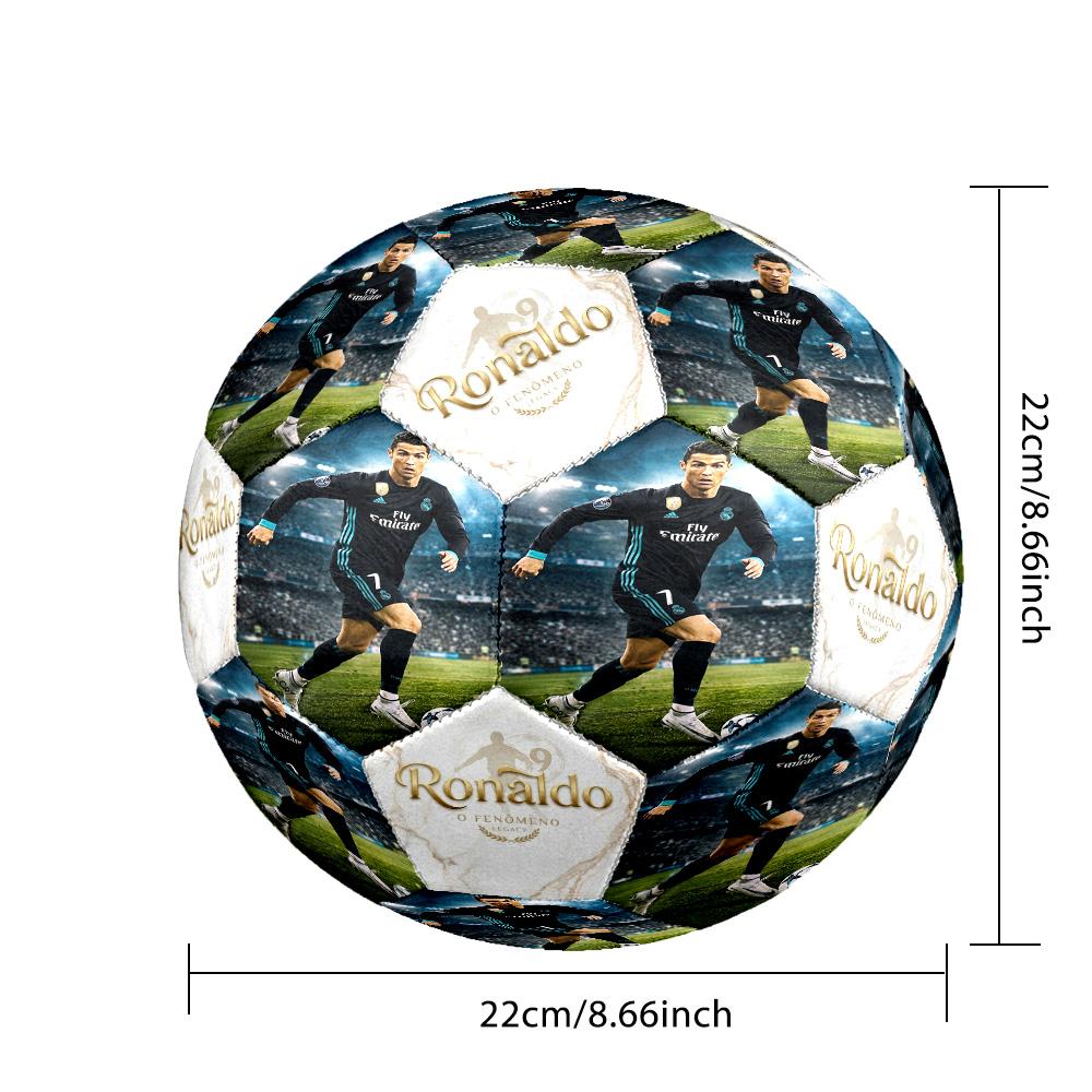 Ronaldo's Golden Legend: Ronaldo's Legacy Size 5 Football Machine Sewn Indoor/Outdoor Training and Matches Surprise Collection Gift