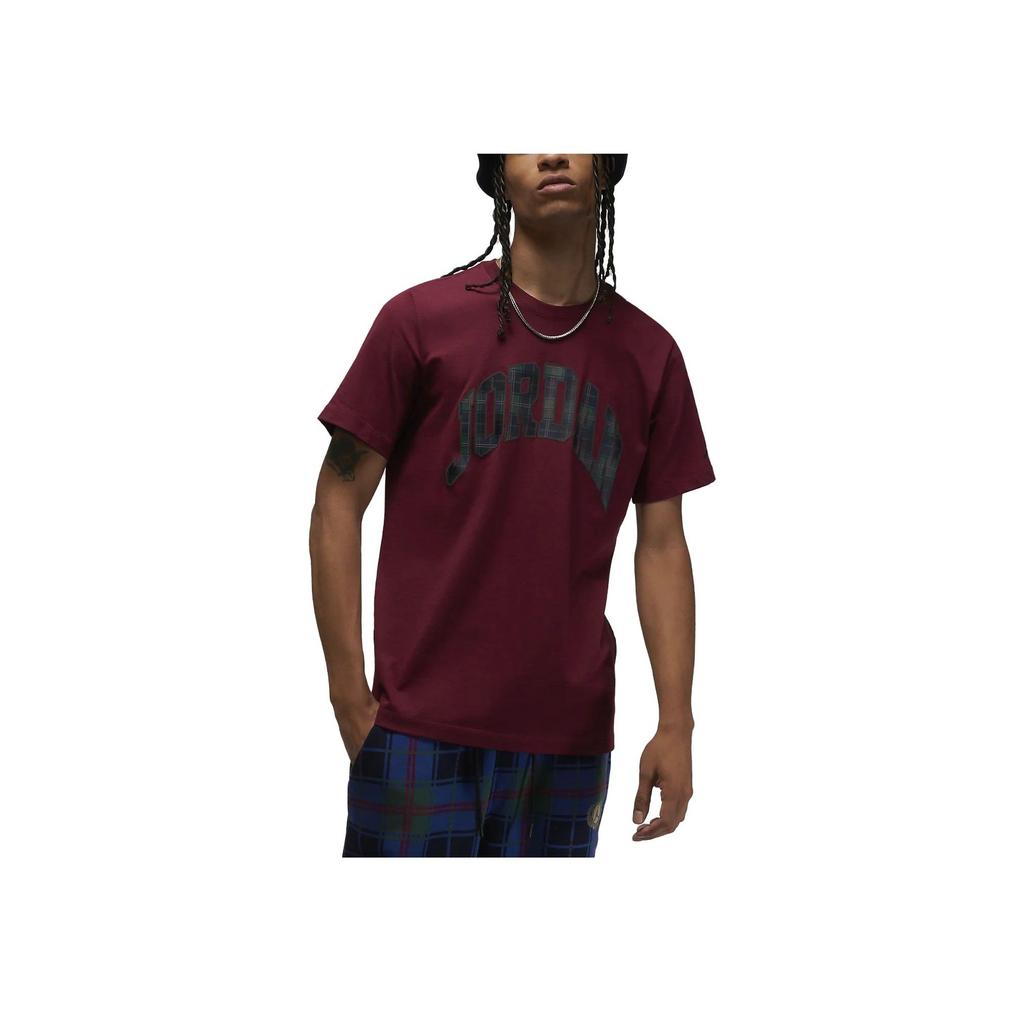 Nike Solid Color Letter Print Crew Neck T-Shirt Men Tops Red DV1433-680