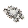 2 Pack Fashion Rhinestone Shoes Shoe Decoration Charms Flowers Crystals Wedding Party Clips