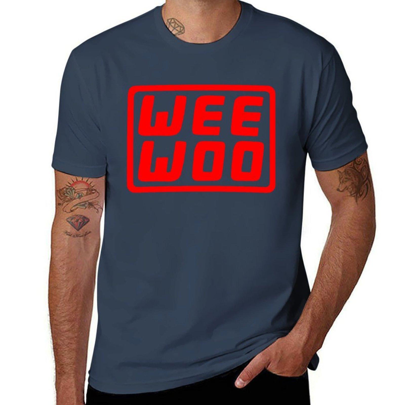 Weewoo weewoo 911 TShirt Casual Lightweight Short Sleeve Top S