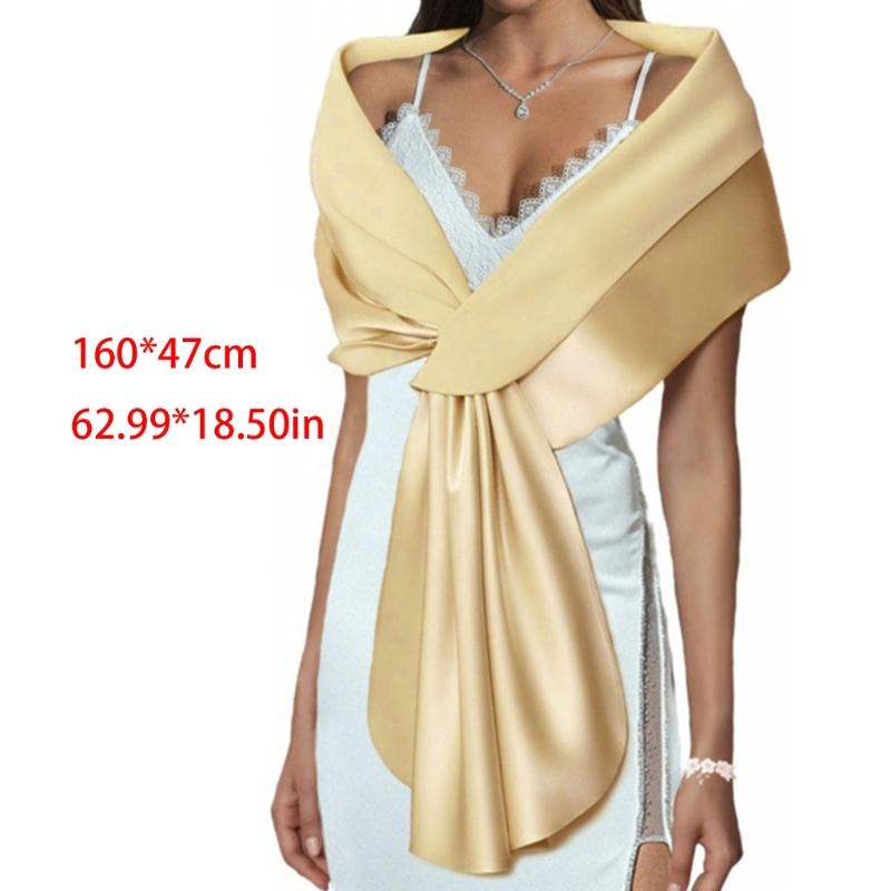 Luxuriöse Hochzeit Seidengefüttertes Inneres Bequemer Wiederverwendbarer Faltbarer Schal für Besondere Anlässe