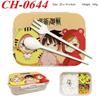 Anime Cartoon Jujutsu Kaisen Printed Wheat Straw Lunch Box
