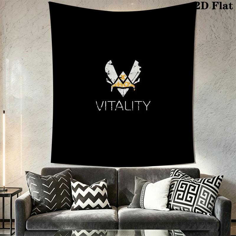 Team Vitality Wall Hanging Printed Fabric Blanket Decorative Tapestries for Bedroom Living Room Home Decor