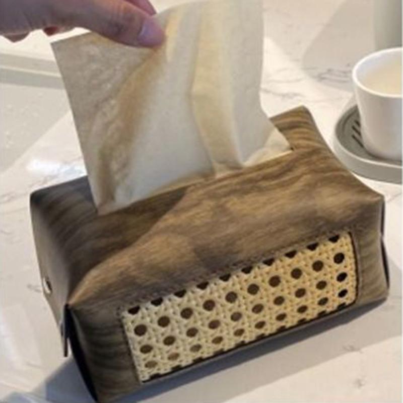 Leather Tissue Box Vintage Living Room Storage Boxes Creative House Accessories Interior Home Tissue Boxe Luxury Design Boxes
