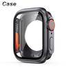 Cinturino in nylon + custodia per Apple Watch Custodia 44mm 45mm 41mm 40mm Copertura in vetro temperato Cambia in Ultra per iWatch Serie 8 7 SE 6 5 3