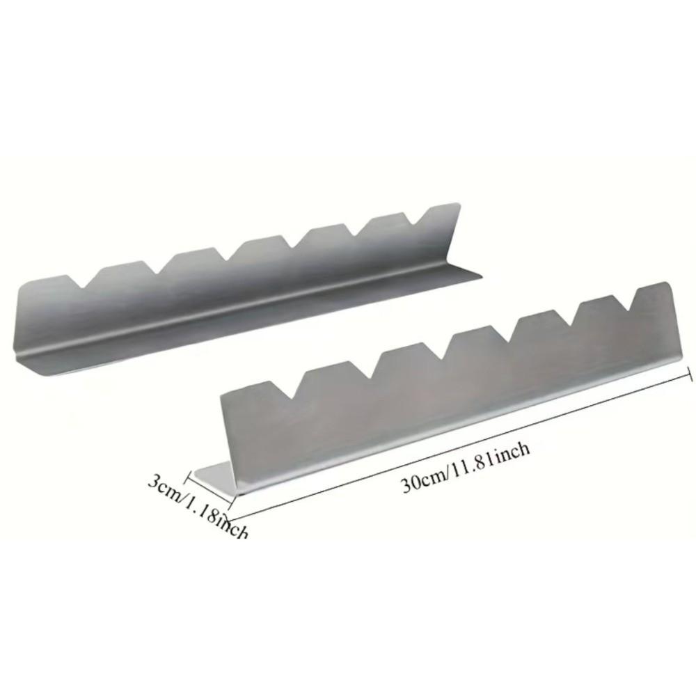 Stainless Steel BBQ Kebab Rack Anti-Slip Groove Kebab Stands Barbecue Tools  Garden Party