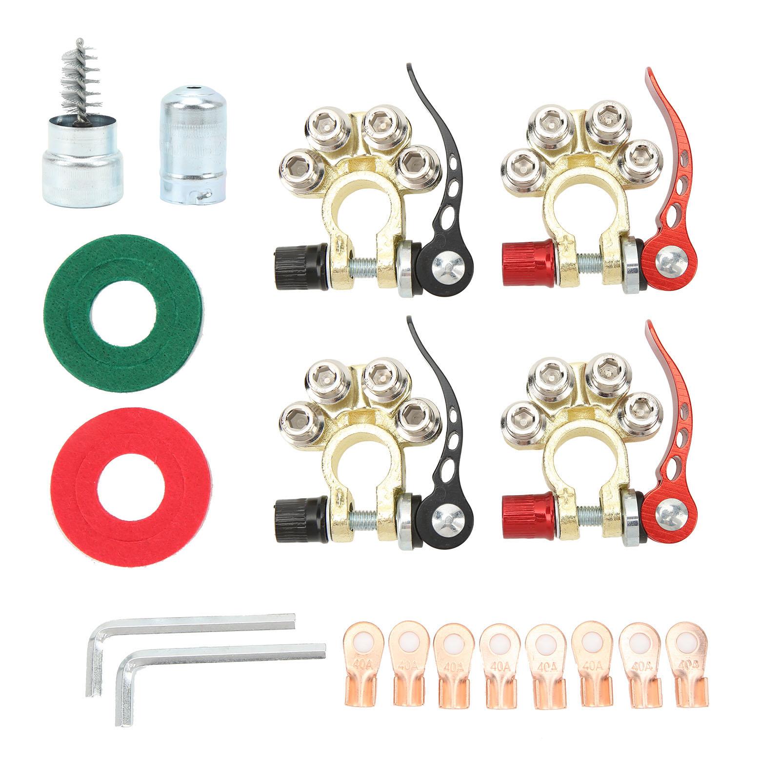 

Battery Terminal Connectors 4 Post Stable Connection Strong Electrical Conductivity Fit For SAE JIS Type A Posts