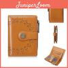 Vintage Ladies Wallet Pu Leather Short Card Holder With Zipper For Daily Use