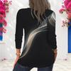 Women Plus Size Round Neck Long Sleeve Colorful Tie Dye Printed Pullover Sweatshirt