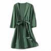 Women's Ice Silk Robe: Elegant, Sexy, and Thin Pajamas for Spring and Autumn.