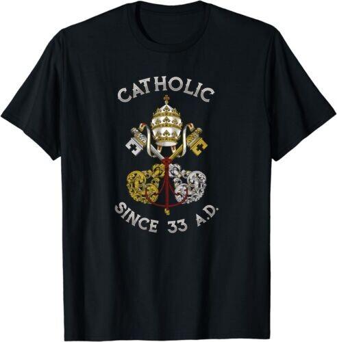 NEW LIMITED Catholic Since 33 AD Roman Church Holy See T-Shirt S