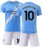 26 Manchester City Heim Blau Haaland Nr. 9 Trikot 17 De Bruyne 47 Foden Fußballtrikot Sportanzug