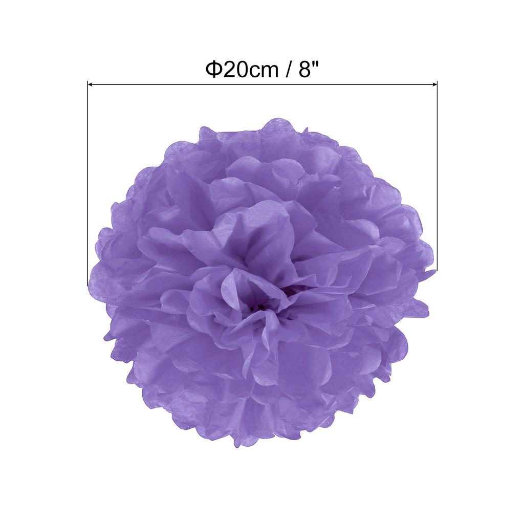 8" Tissue Pom Poms Flowers 10 Pack Paper Flower Ball for Wedding Bridal Shower Birthday Bachelorette Party Backdrop Decoration