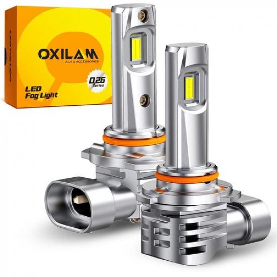 2x LED Лампочка Противотуманной Фары OXILAM H10 9145 9140 Белый 6500K Лампы Q26
