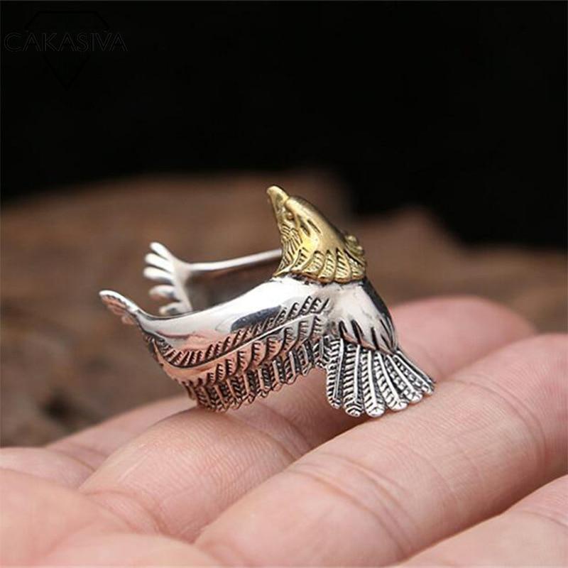 Retro Tone Retro Eagle Wings Open Eagle Finger Ring Celebration Party Event Souvenir Gift Idea Jewelry RingVintage Finger Ring