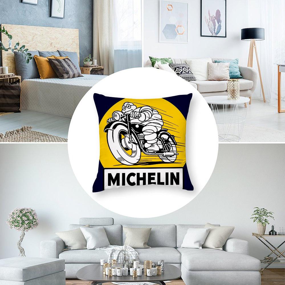 M-MichelinS T-Tyres Pillow Case Plush Fabric Soft Double Sided Print Sofa Cushion Cover Throw Pillow Covers