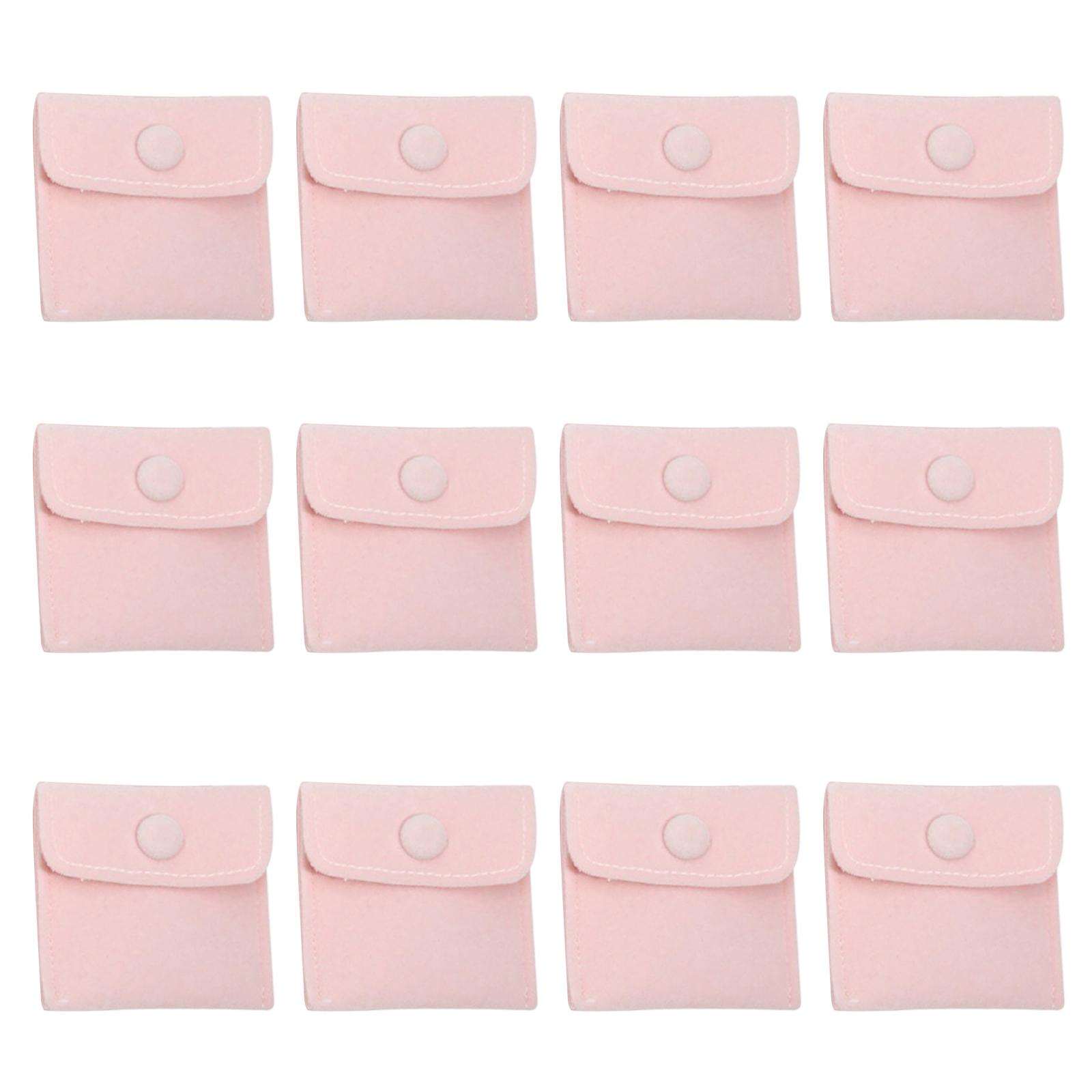 

12Pcs Elegant Flannel Jewelry Bags Soft Flannel Jewelry Bags Perfect For Storing And Protecting Accessories And Gifts розовый
