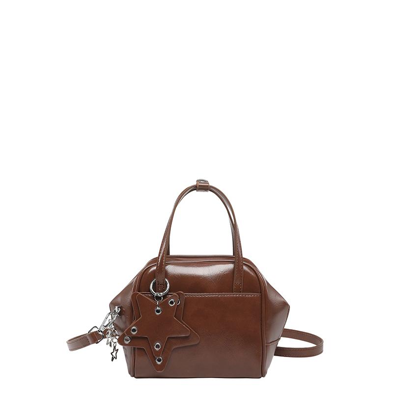 

Soft Leather Handbag for Women Elegant Scarf Decor Large Tote Bag 2026 Trendy Crossbody ShoulderCasual Commute Shopping Bag коричневий