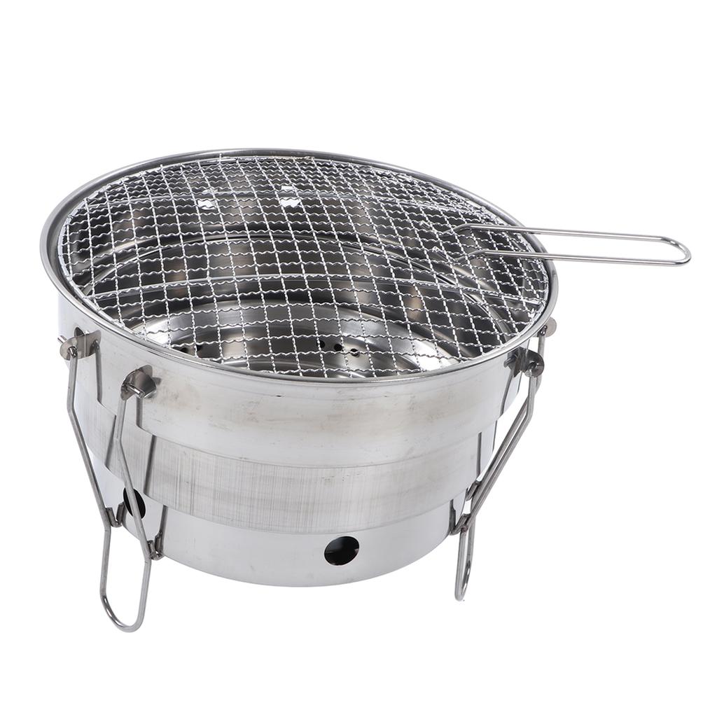 Charcoal Barbecue Grill Stove Stainless Steel Detachable Portable Camping Grill Stove for Home