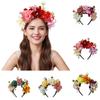 Fabric Flower Floral Hair Hoop Luxury Floral Simulation Flower Crown  Wedding