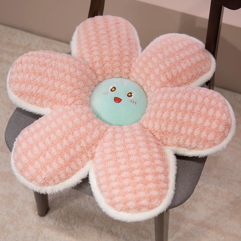 Lamb Wool Flower Office Thickened Chair Cushion Cushion Tatami Bedroom Petal Butt Cushion Seat Cushion